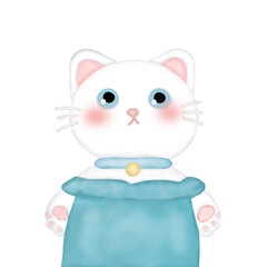 cat with Cinderella dress