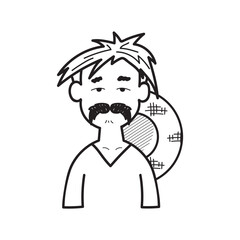 a man with a beard, dark man 