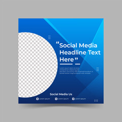 Social media post, gradation blue, Slash, transparent, abstract eps 10