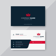 Professional Elegant red and white Modern Business Card Design Template