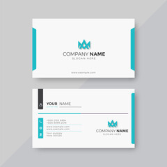 Fototapeta na wymiar Professional Elegant blue and white Modern Business Card Design Template