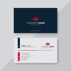 Professional Elegant red and white Modern Business Card Design Template