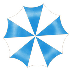 Blue beach umbrella clipart PNG