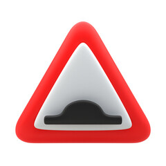 3d minimal traffic sign hump