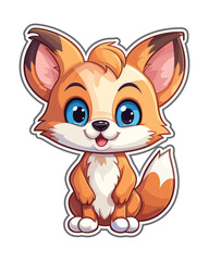 Fototapeta na wymiar cute cartoon fox illustration