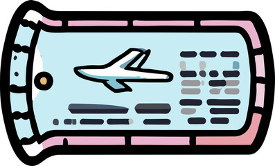 Plane ticket png graphic clipart design