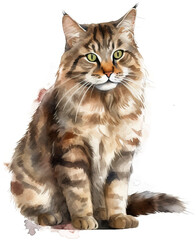 Fototapeta premium Watercolor cat