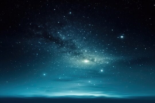 mesmerizing night sky with shining stars and billowing clouds Generative AI