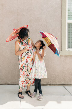 South Asian grandparent and granddaughter time together