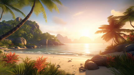 beautiful tropical beach landscape