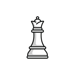 Queen chess icon isolated on white background