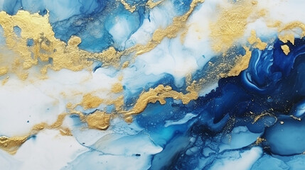 Fototapeta na wymiar Marble texture with abstract blue white glitter. 