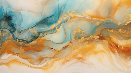 Fototapeta premium Natural luxury abstract fluid art painting in alcohol ink. 