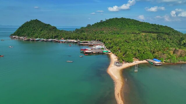 Aerial view of Koh Phitak or Phithak island in Chumphon, Thailand
