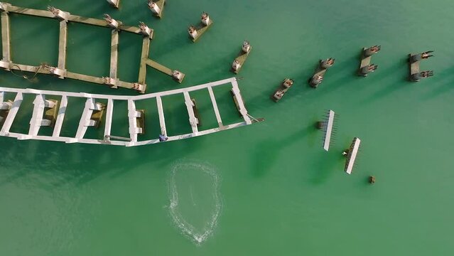 Aerial view of Koh Phitak or Phithak island in Chumphon, Thailand