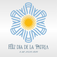 Escarapela Cintas Patria Argentina - obrazy, fototapety, plakaty