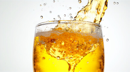 キンキンに冷えた黄金色の生ビール　きめ細やかな泡立ち　Generative AI