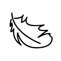 Obraz na płótnie Canvas Feather icon symbol isolated vector image. Illustration of the feather bird writing drawing icon image design EPS 10
