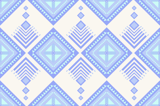 Geometric ethnic Aztec Abstract seamless Pattern Design Traditional Tribal vector in Neon color, Design for textile, curtain, carpet, wallpaper, clothing, wrapping, Batik, fabric, Vector illustration 