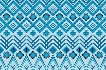 Geometric ethnic Aztec Abstract seamless Pattern Design Traditional Tribal vector in Neon color, Design for textile, curtain, carpet, wallpaper, clothing, wrapping, Batik, fabric,Vector illustration