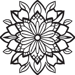 flower design black and white