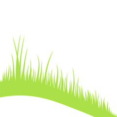 Fototapeta premium spring grass. Fresh grass on the hills. meadow. Nature spring background. green grass. Flat style. Meadow, field, forest. Rest. Nature. Eco.On transparent, png 