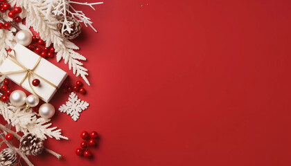 christmas background with ribbon