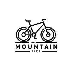 Mountain bike logo design vector illustration