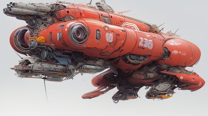 Realistic Animate spaceship