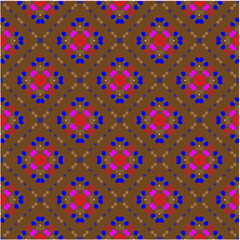 Seamless vector background with repeat pattern.  Multicolored  mosaic. Perfect for fashion, textile design, cute themed fabric, on wall paper, wrapping paper, fabrics and home decor.