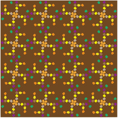 Seamless vector background with repeat pattern.  Multicolored  mosaic. Perfect for fashion, textile design, cute themed fabric, on wall paper, wrapping paper, fabrics and home decor.