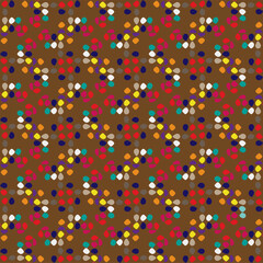 Seamless vector background with repeat pattern.  Multicolored  mosaic. Perfect for fashion, textile design, cute themed fabric, on wall paper, wrapping paper, fabrics and home decor.