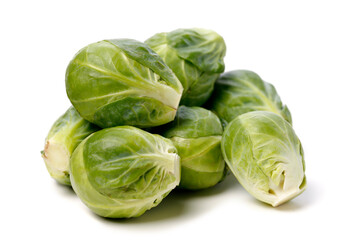 Fototapeta premium Brussel sprouts isolated on white background