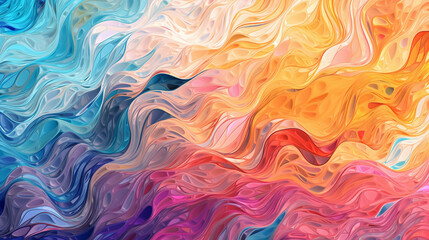 Fototapeta na wymiar Marble ink abstract waves colorful background 