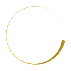 Obraz premium Gold circle frame. 