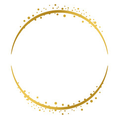 Gold circle frame.	
