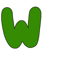 Font wavy line character