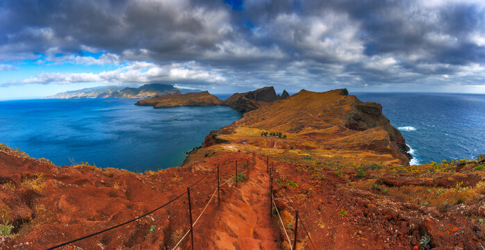 Miradouro de Sao Lourenco, rocks and cliffs in Madeira island. Unique travel experiance