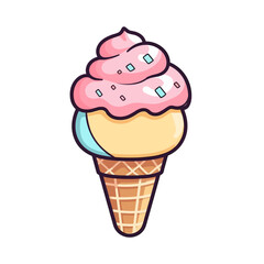 colourful ice cream cone style 1