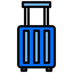 suitcase filled outline icon