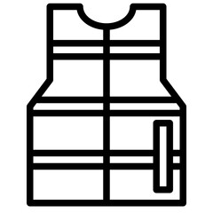 Life jacket outline icon