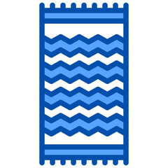 Blanket blue outline icon