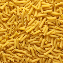 Close up of macaroni pasta texture background, food and drink