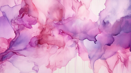 Abstract purple art with pink and gold violet background with beautiful smudges and stains made with alcohol ink. 