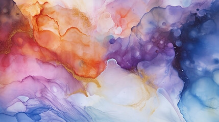 Alcohol ink brush on texture paper background. 