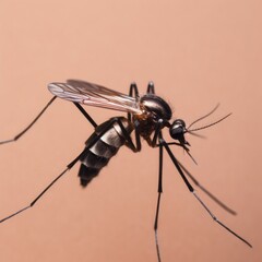 Close up of a mosquito. Generative AI