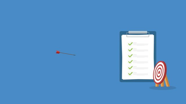 Checklist with all tasks completed. Successful completion of business tasks. 