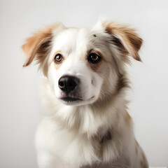 Fototapeta premium Dog portrait studio shot, Generative AI
