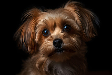 Yorkshire Terrier dog portrait studio shot
