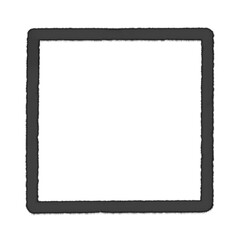 Black square frame element with line border png.	
